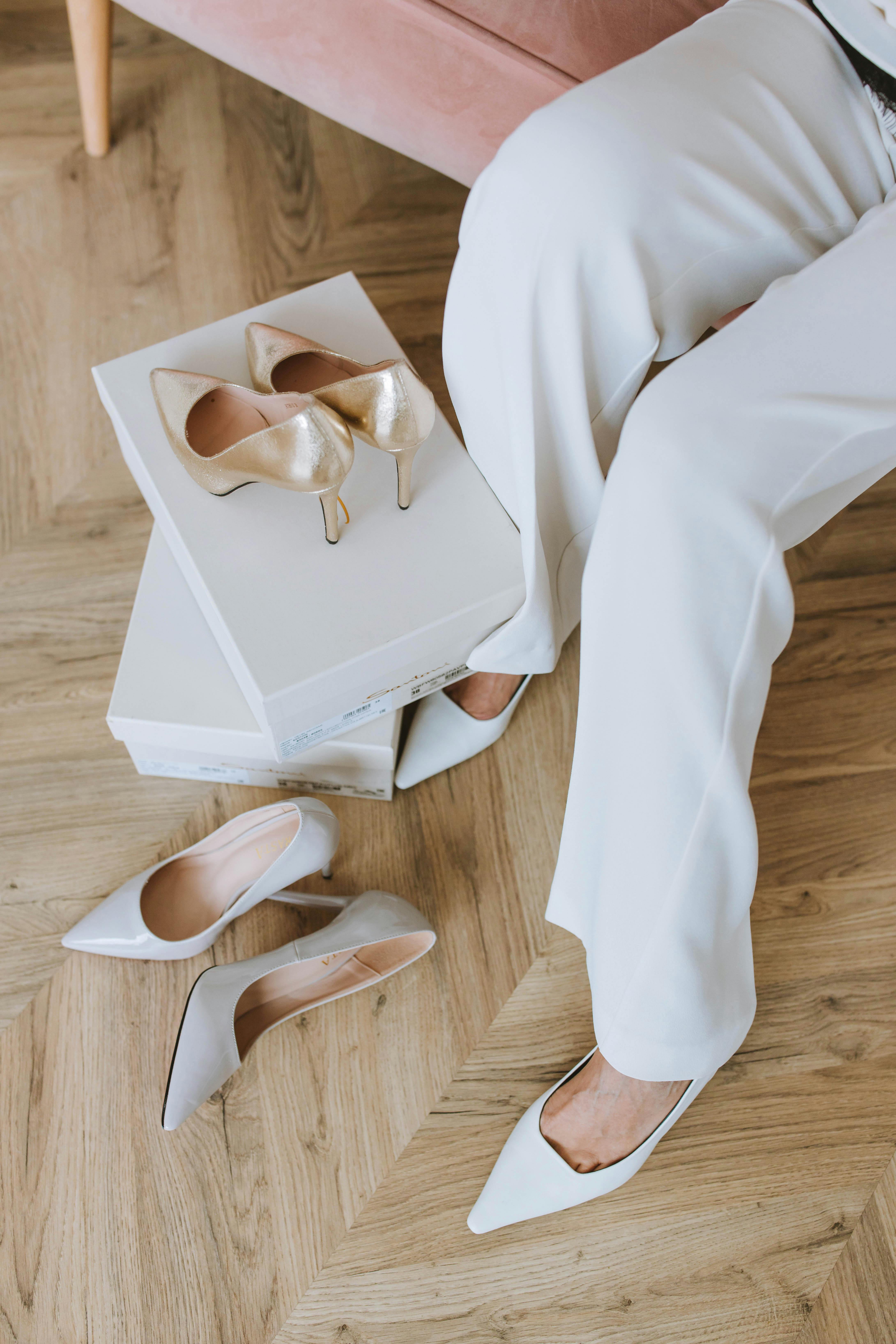 High heels on display
